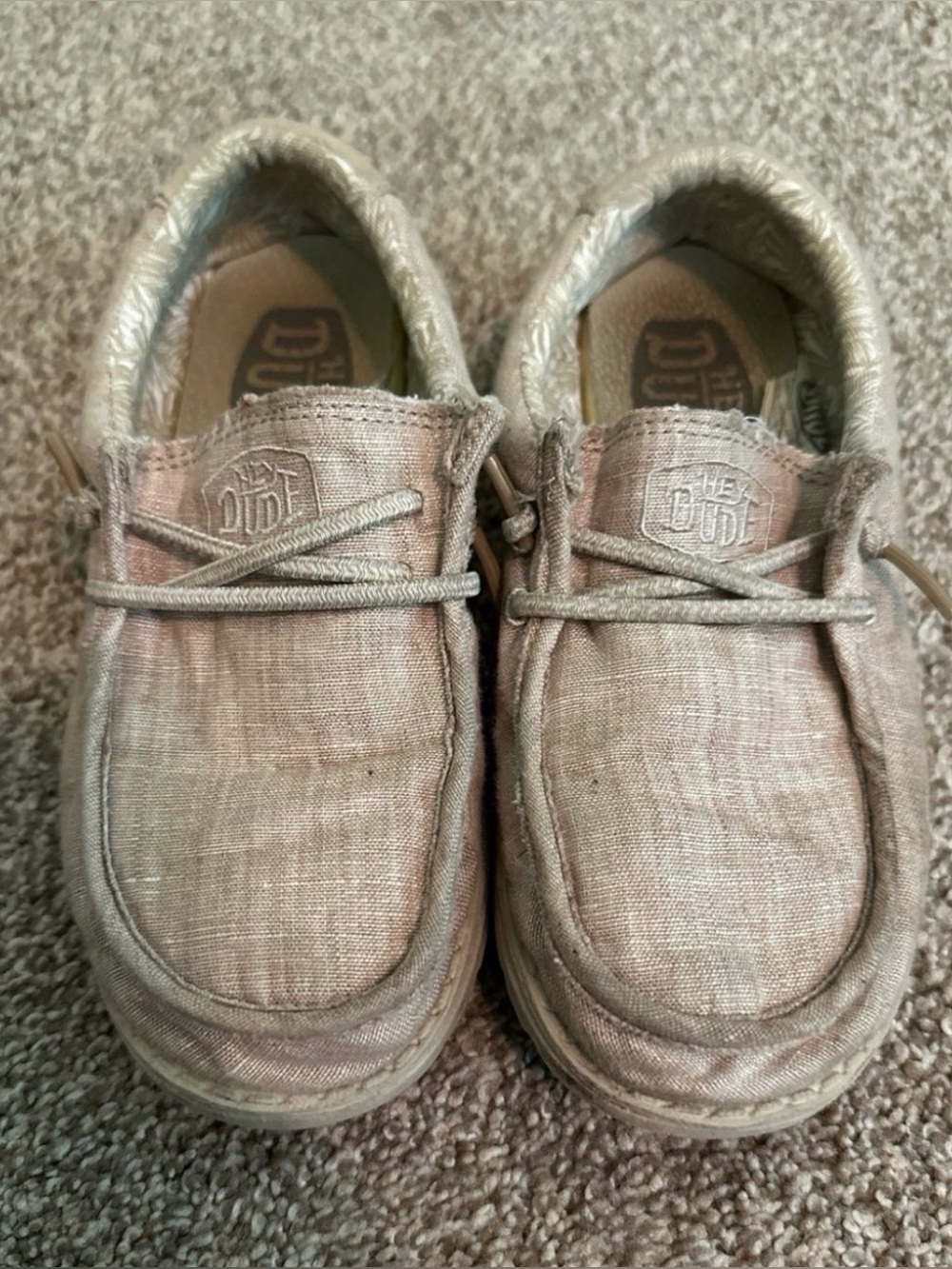 Hey Dude Kids Casual Slip-On Sneakers in Light Taupe